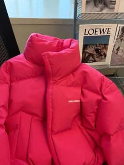 Elegant Pink Short Cotton Jacket Women's plus Size Bread Coat Winter New Style Commute Straight Tube Long Sleeve Zipper Pure ...