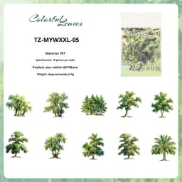 JIANWU Vintage Tree Landscape Material Collage Scrapbooking PET Sticker Creative DIY Journal Stationery
