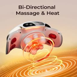 Electric Abdominal Massager with Heat, Rechargeable and Wireless Stomach Belly Tummy Massage Machine, Auto Shut-off, Constipation Indigestion, Relaxation, Adjustable Strap, Multiple-use for Waist Abdomen Back Neck Leg, Mum Gift