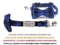 Personalized Cat Collar Name ID Bowknot Safety Breakaway Bow Tie Buckle Plaid Chihuahua Necklace Elastic Adjustable Dog Collar