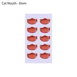 10 pcs Multi styles Cute Cartoon Mouth Stickers Anime Figurine Doll Face Organ Paster Decals DIY Glass Mouth Chips Paper