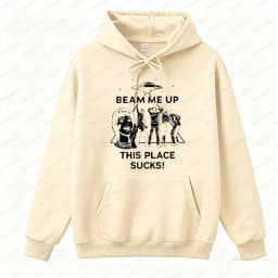 Robin Beam Me Up This Place Sucks Sweatshirt Woman Man Funny Quote Movie Long Sleeve O Neck Hoodie Sweatshirts Women Pullover