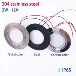 IP65 LED Mini Cabinet Spotlight, Ultra Thin Recessed Panel Lights 12V 24V 3W Small Down Lamps for Kitchen,Room,Indoor Lighting