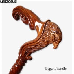 Eagle Head Wooden Walking Cane Men Detachable Reddish Brown German Beech Wood Sticks for Man And Woman Elegant Wooden Canes