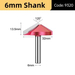 HUHAO 6mm Shank V Shape Wood Router Bit 60 90 120 150 Degrees 3D Engraving Bit Carbide End Mill for Wood MDF Cutting Slotting