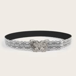 Beautiful White Floral Lace Waist Belt; Adjustable All-match Fashion Accent for Women; Casual Waist Strap Decor Accessory Gift.