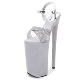2022 Super High Waterproof Platform Sandals Women Fish Mouth Open Toe Pole Dance High Heels 26CM Nightclub Catwalk Shoe