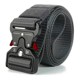 Red Ears Plastic Buckle Tactical Belt Men'S Multifunctional Military Fan Canvas Belt Outdoor Faux Nylon Training Waist Belt