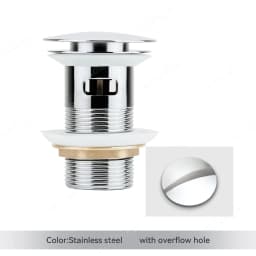 Bathroom Basin Sink Brass Pop Up Drain Waste Stoppers With or Without Overflow Hole Washbasin Bathroom Faucet Accessories