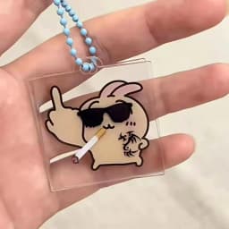 Acrylic Cartoon Keychains Cute Usagi Hachiware Figure Anime Keyring Backpack Pendant Decoration Keychain Accessories Key Chains