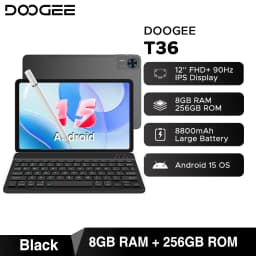 Global Version DOOGEE T36 Android 15 Tablet 8+256GB 12'' FHD+ 90Hz IPS Display Unisoc T620 Octa Core 8800mAh Battery Widevine L1