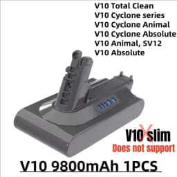 100% New Compatible with For Dyson V10 V8 V11 V15 V7 Series SV07 SV09 SV10 DC62 Vacuum Cleaner Rechargeable Battery
