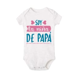 No Falling in Love I'm My Dad's Spanish Printed Baby Bodysuit Funny Newborn Jumpsuit Toddler Summer Clothes Infant Shower Gifts