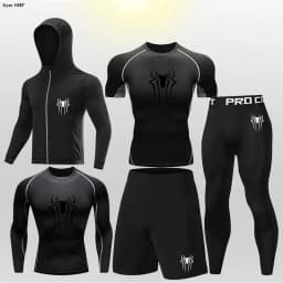 MMA Boxing Sets Kid's Compression Jerseys Boy's Running Jogging Workout Bjj Rashguard Jiu Jitsu Kickboxing Gym Fitness Clothing