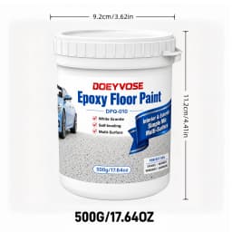 Self‑Leveling White Granite Epoxy Coating 500g Garage Warehouse Floor Paint