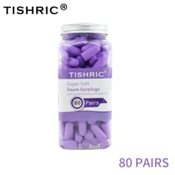TISHRIC Earplugs Soft Sponge Ear Plugs Noise Reduction Sleeping Earplug Travel Noise Reduction Rate 35.5db Sound Insulation