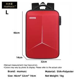 MUMUCC Hard EVA Shell Laptop Backpack Shockproof USB Type C Charging Anti Theft Password Lock Travel Backpack with Luggage Strap