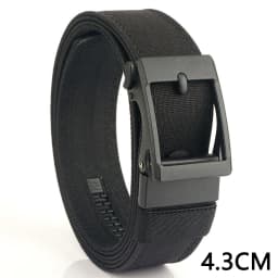 TUSHI Hard 4.3 Wide Thickened Gun Hanging Double-Layer Nylon Cloth Belt Versatile Casual Outdoor Tactical Automatic Buckle Mens