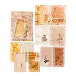 10 pcs Vintage Broken flower hollowed out lace paper Decorative Diy Scrapbooking Diary Album junk journal Collage material