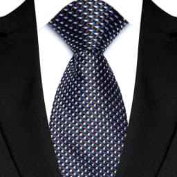 Luxury 8CM Mens Necktie Brown Blue Color Dot Stripes Solid Tie For Man Groom Jacquard Woven Neck Tie For Business Wedding Party