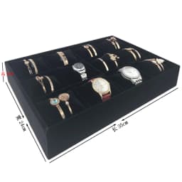 12 Grid Bracelet Watch Premium Pillow Plate 35*24cm Velvet Earnail Pendant Jewelry Display Tray