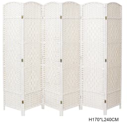 【Lifeideas】Folding Weave Fiber Room Divider Privacy Screen for Home