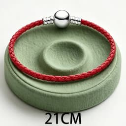 2026 New 925 Silver Women's Love Heart Adjustable Leather Rope Weaving Logo Bracelet Display Tool DIY Exquisite Charm Jewelry