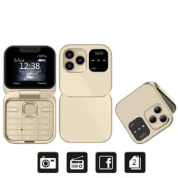 SERVO Original I16 Pro Foldable Mini Mobile Phone 2SIM Card Speed Dial Fold Telephone Magic Voice Blacklist Flip Cellphone TypeC
