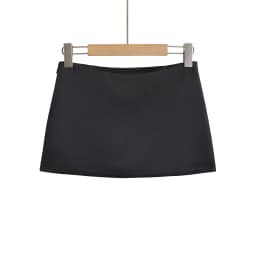 Summer Clothes Black Mini Skirts Women Zipper Side Solid Satin Skirts For Woman Low Rise Skirts Kawaii Pink Skirt With Shorts