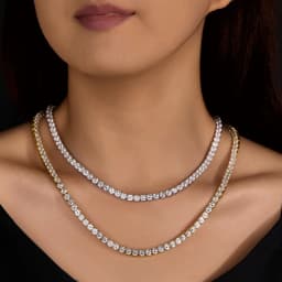 Certified GRA Moissanite Tennis Necklace 3/4/5/6mm Solid 925 Sterling Silver Diamond Tennis Necklaces for Women Man MS035