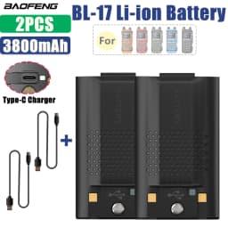 Original Baofeng UV-17 Pro GPS Li-ion Battery 3800mAh Battery Type-C Charging For UV-17 Max UV-17L UV17 Pro V1 V2 Walkie Talkie