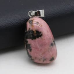Natural Semi-precious Stone Pendant Irregular Cherry Blossom Agate for DIY Jewelry Making Necklace Size15x20-18x25