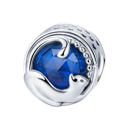 Bamoer 925 Sterling Silver Universe Series Star & Moon Beads Blue Planet Pendant Charms for Women Bracelet DIY Fine Jewelry Gift