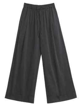 CHIC VEN New Women Pants Solid Loose Casual Retro Elastic Waist Drawstring Pleated Female Texture Trousers Spring Autumn 2026
