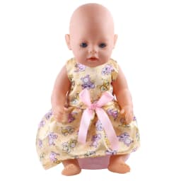 25 Styles Yellow Skirt Doll Clothes For 43 Cm Baby Doll & 18 inch American Doll Girl's Dress,Our Generation Accessories Toys