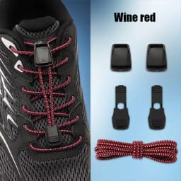 Elastic No Tie Shoelaces with Lock Buckle Stretch Quick Lace System for Sneakers Running Sports Shoes Adults Kids
