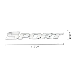 Car Accessories Sticker Styling Metal 3D Chrome Black Auto Car Trunk Racing Sport Word Letter Logo Emblem Badge Decal Sticker