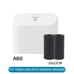 1/2/3Pcs Car Trash Can (with Lid) Contains 60 (300) Garbage Bags, Small Car Trash Can, Leak-proof Mini Car Accessories