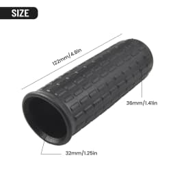 2Pcs Wheelbarrow Rubber Handles Round Tubes Black Replacement Handles Rubber Round Hole Handle Tool PVC Anti Slip Rubber Sleeve
