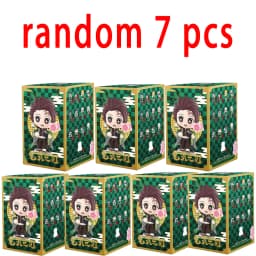 1-12pcs Anime Demon Slayer Blind Box Tanjiro Kamado Nezuko Cartoon Figure PVC Model Ornament Child Christmas Halloween Gift