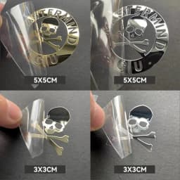 Mastermind-Skull Gold Plated Sticker, Mobile Phone Logo, Power Bank Sticker, Computer Sticker