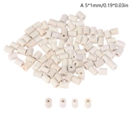 100Pcs Single Bore Ceramic Tube High Temperature Resistant Insulating Pipe Electronic Wire Bundle Porcelain Bushing 1/2/4/6mm