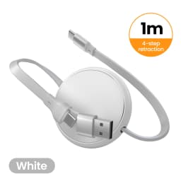 2 In 1 PD 66W/240W Fast Charging USB C Cable Retractable USB Type C To USB C Data Cord For IPhone17 Carplay Laptop Data Cable 1M