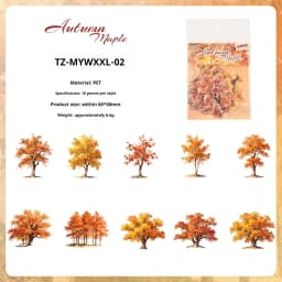 JIANWU Vintage Tree Landscape Material Collage Scrapbooking PET Sticker Creative DIY Journal Stationery