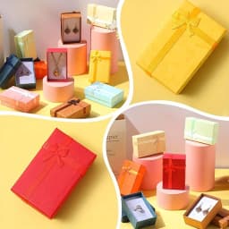 Wholesale 24pcs Assorted Colors Jewelry Sets Display Box Necklace Earrings Ring Box 5*8*2.5cm Packaging Gift Box mixed