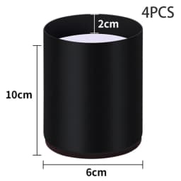2/4PCS Bed Furniture Risers Elevation in Heights Heavy Duty Risers for Sofa Couch Desk Table Black Round Saquare Floor Protector