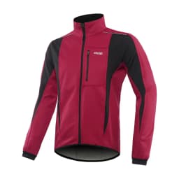 ARSUXEO Men's Cycling Jacket Winter Warm Waterproof Windproof Bicycle Clothing Thermal Fleece Softshell Windbreaker Bike Jacket