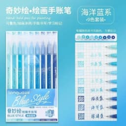 LANGUO 90/6 Colors Press Acrylic Gel Pen Large Capacity 1.0mm Writing Pen Painting Drawing Office School Supplies Stationery