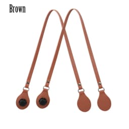 New Arrival Tanqu Long Edge Painting Handles Leather Flat PU Belt Drop End with Silver Rivet for OBag for EVA O Bag Body