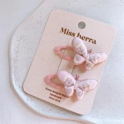 2Pcs/set Kids Kawaii Love Butterfly BB Clips Cute Pink Hair Clips Girls Barrettes Hairpins Headwear Children Hair Accessories